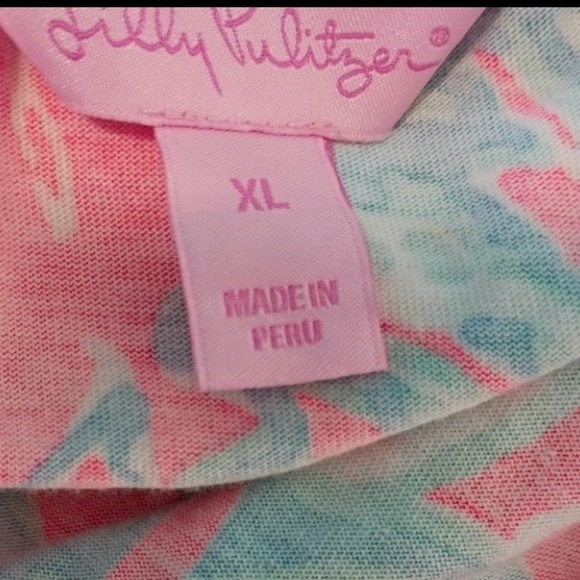 🩵 💗 Lilly Pulitzer  “Sun Ray Summer Siren” Mini strapless Windsor Dress XL - Picture 3 of 4